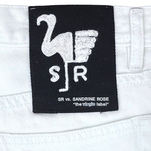 SANDRINE ROSE By Free People Women's White Frayed Hem Bermuda Shorts Size 28 NWT - Picture 6 of 6